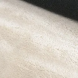 Pyöreä Aaltokuvioinen Matto - Aranga Super Soft Fur (beige)