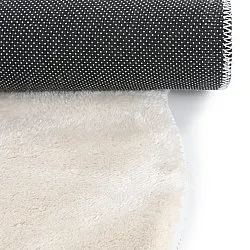 Pyöreä Aaltokuvioinen Matto - Aranga Super Soft Fur (beige)