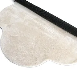 Pyöreä Aaltokuvioinen Matto - Aranga Super Soft Fur (beige)
