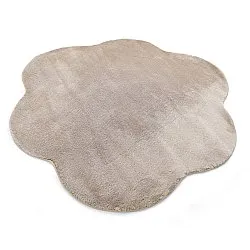 Pyöreä Aaltokuvioinen Matto - Aranga Super Soft Fur (ruskea)