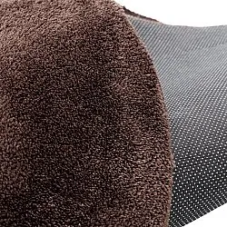 Pyöreä Aaltokuvioinen Matto - Aranga Super Soft Fur (tummanruskea)