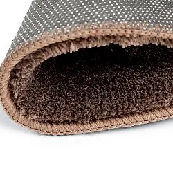 Pyöreä Aaltokuvioinen Matto - Aranga Super Soft Fur (tummanruskea)