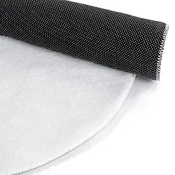 Pyöreä Aaltokuvioinen Matto - Aranga Super Soft Fur (valkoinen)