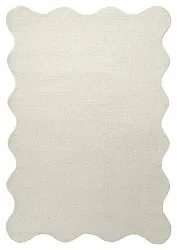 Aaltoileva villamatto - Diu Hand Tufted Wool Premium (valkoinen)