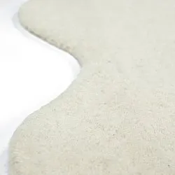 Aaltoileva villamatto - Diu Hand Tufted Wool Premium (valkoinen)