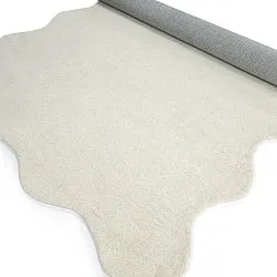 Aaltoileva villamatto - Diu Hand Tufted Wool Premium (valkoinen)
