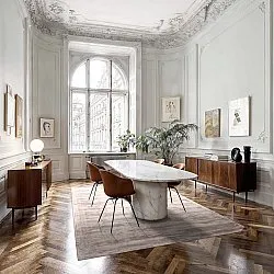 Viskoosi-matto - Jodhpur Special Luxury Edition (vaaleanharmaa/beige)