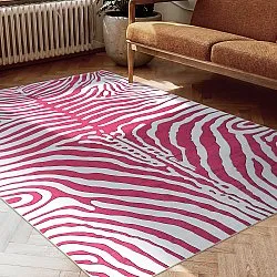 Wilton-matto - Zebra (vaaleanpunainen)