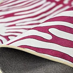 Pyöreät matot - Zebra (vaaleanpunainen)
