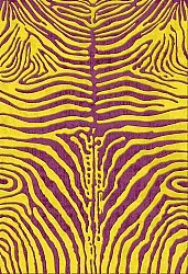 Wilton-matto - Zebra (keltainen/violetti)