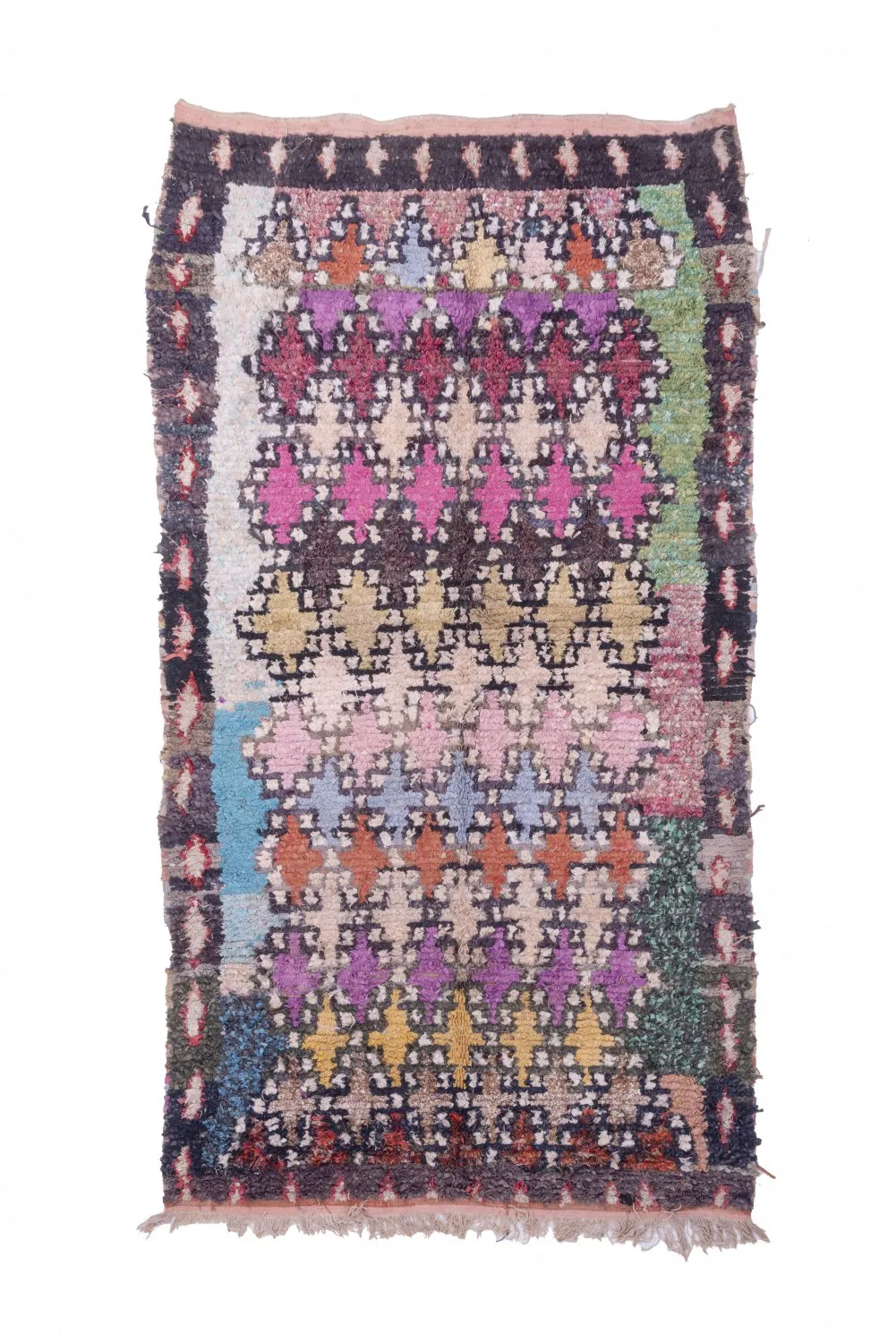 Marokkolainen Kilim matto Boucherouite 270 x 145 cm