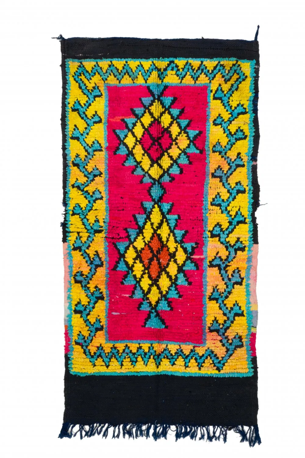 Marokkolainen Kilim matto Boucherouite 260 x 135 cm