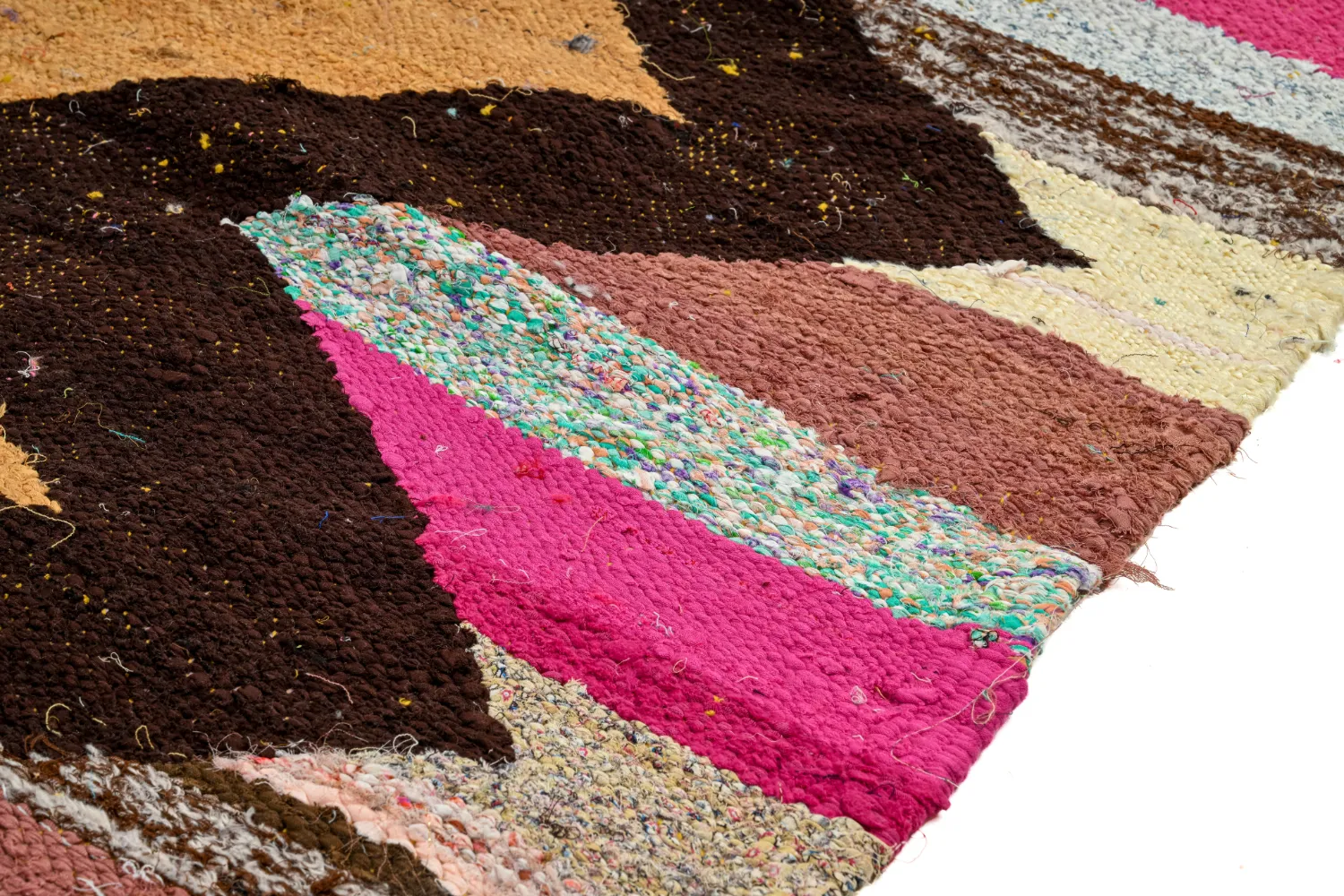 Marokkolainen Kilim matto Boucherouite 155 x 260 cm