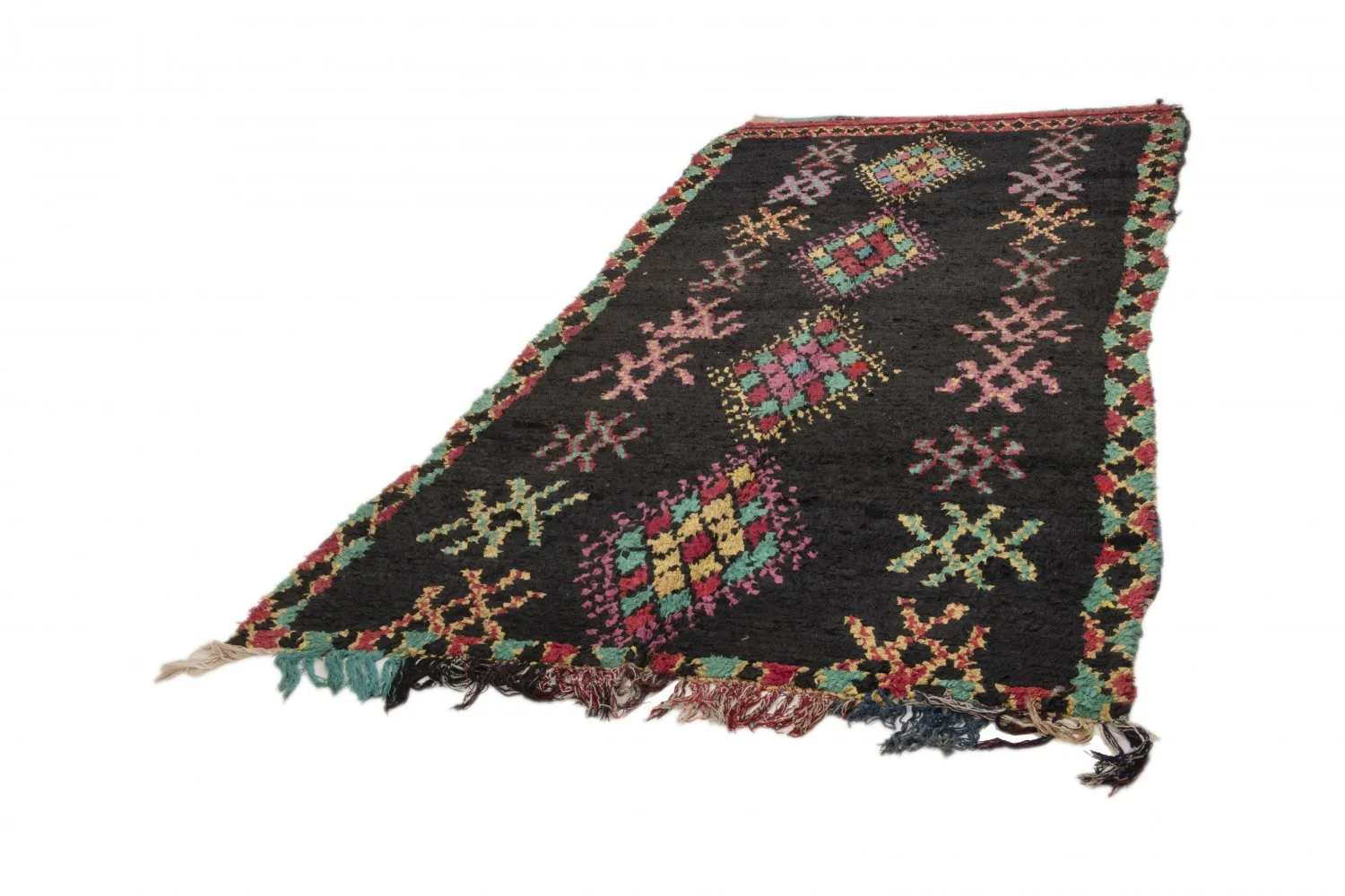 Marokkolainen Kilim matto Boucherouite 320 x 150 cm