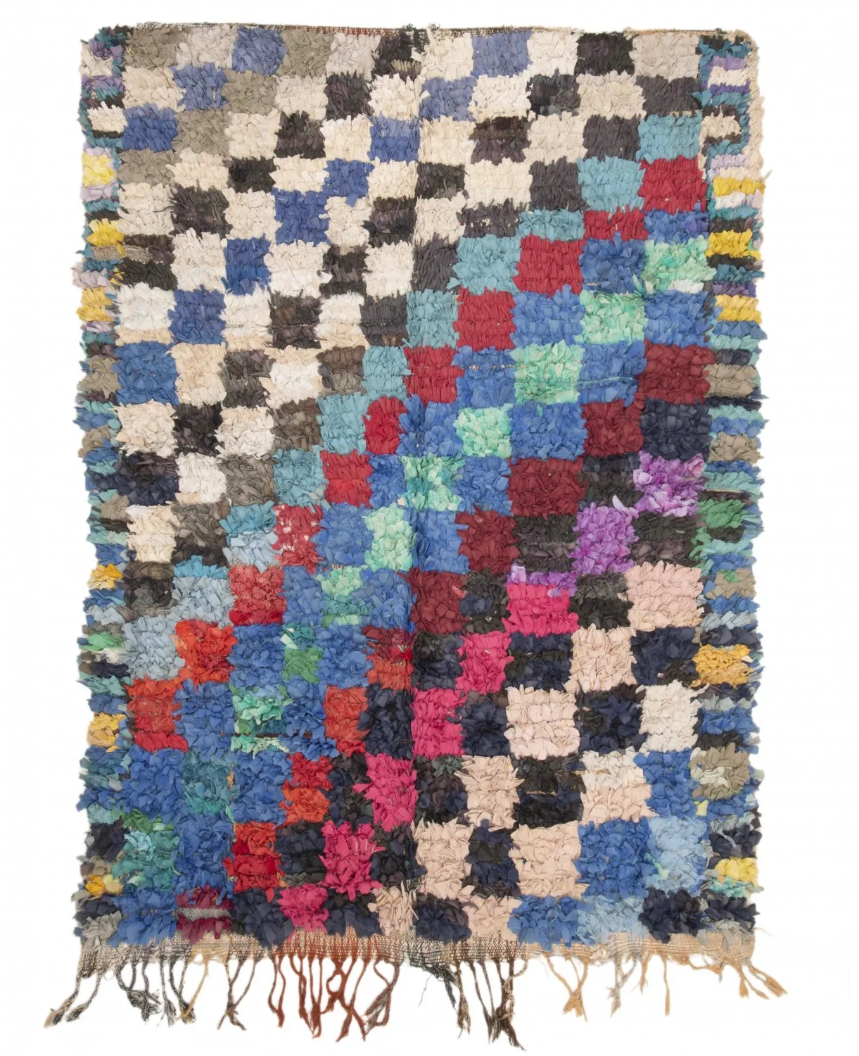 Marokkolainen Kilim matto Boucherouite 225 x 155 cm