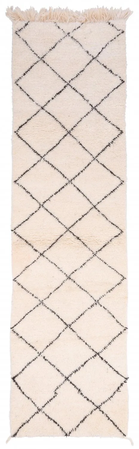 Marokkolainen Kilim matto Beni Ouarain 305 x 85 cm