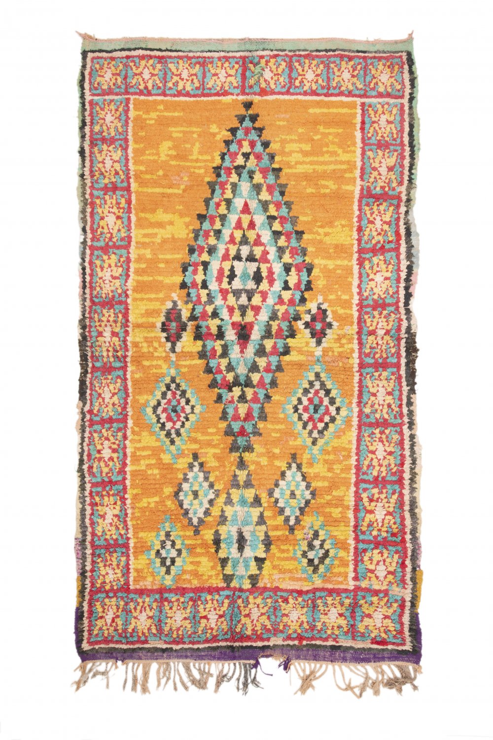 Marokkolainen Kilim matto Boucherouite 270 x 155 cm