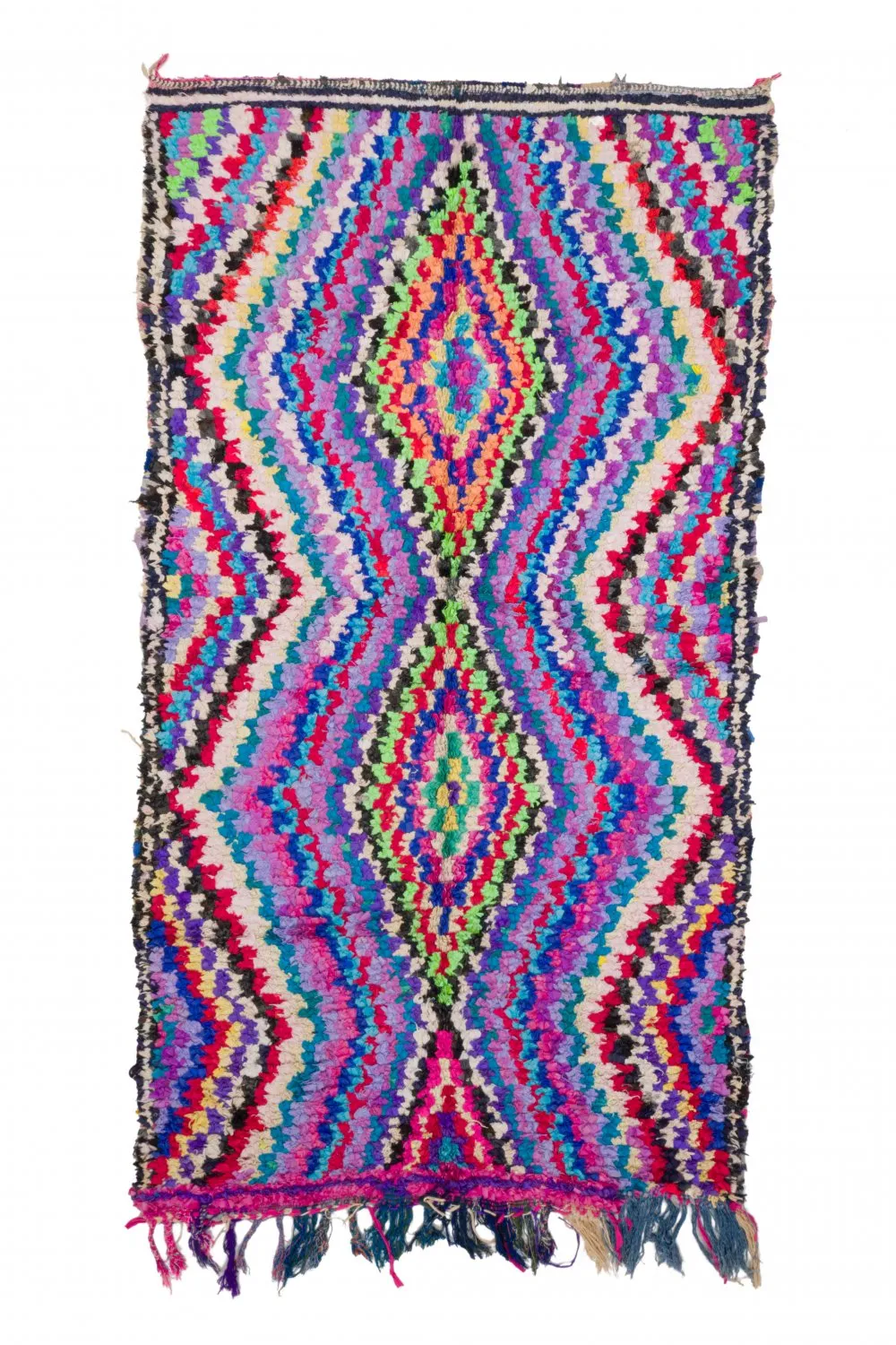 Marokkolainen Kilim matto Boucherouite 270 x 145 cm