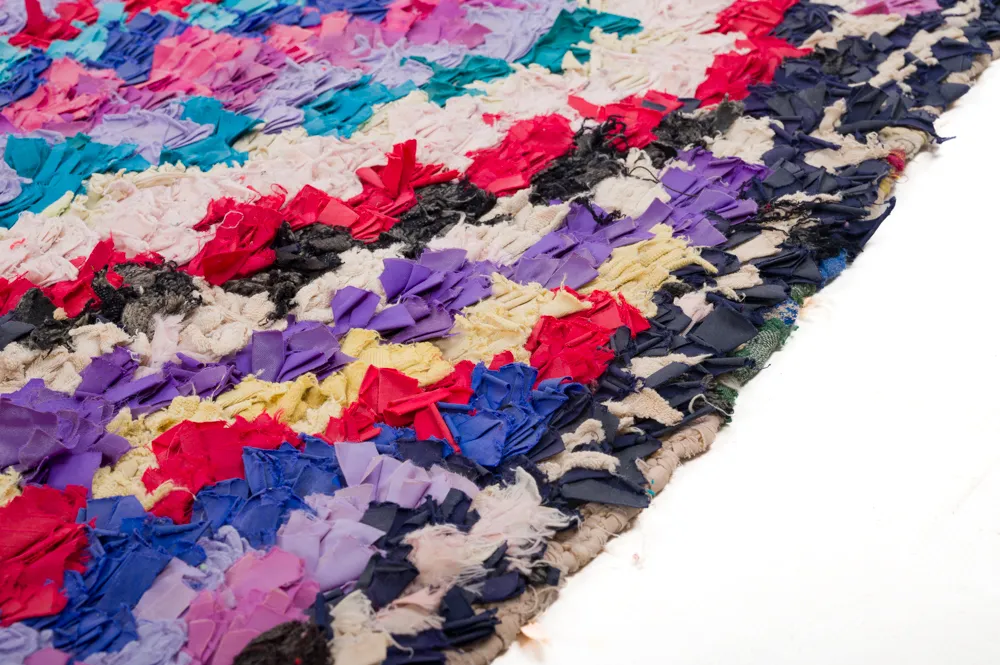 Marokkolainen Kilim matto Boucherouite 270 x 145 cm