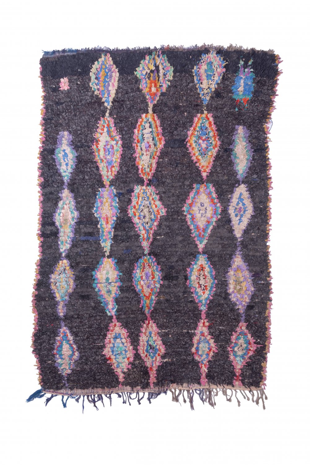 Marokkolainen Kilim matto Boucherouite 260 x 145 cm