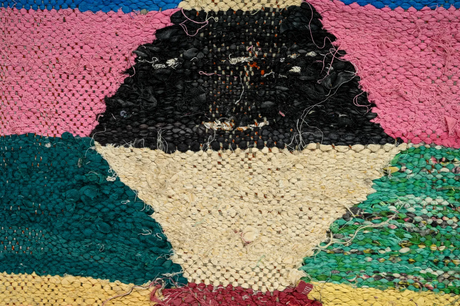 Marokkolainen Kilim matto Boucherouite 145 x 275 cm