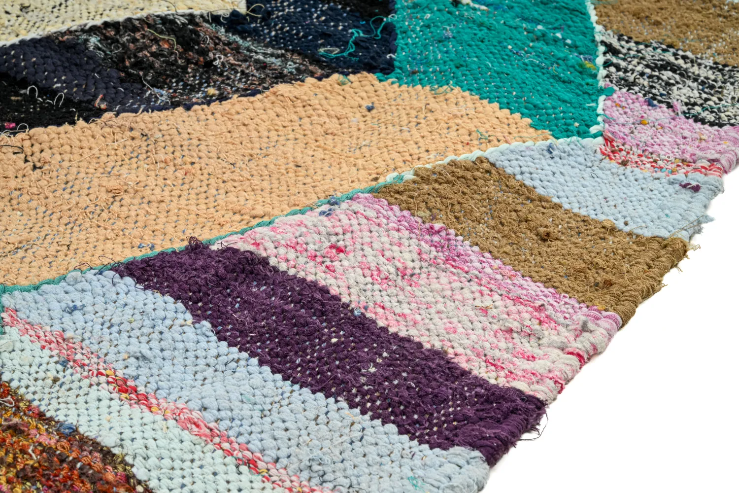 Marokkolainen Kilim matto Boucherouite 140 x 265 cm