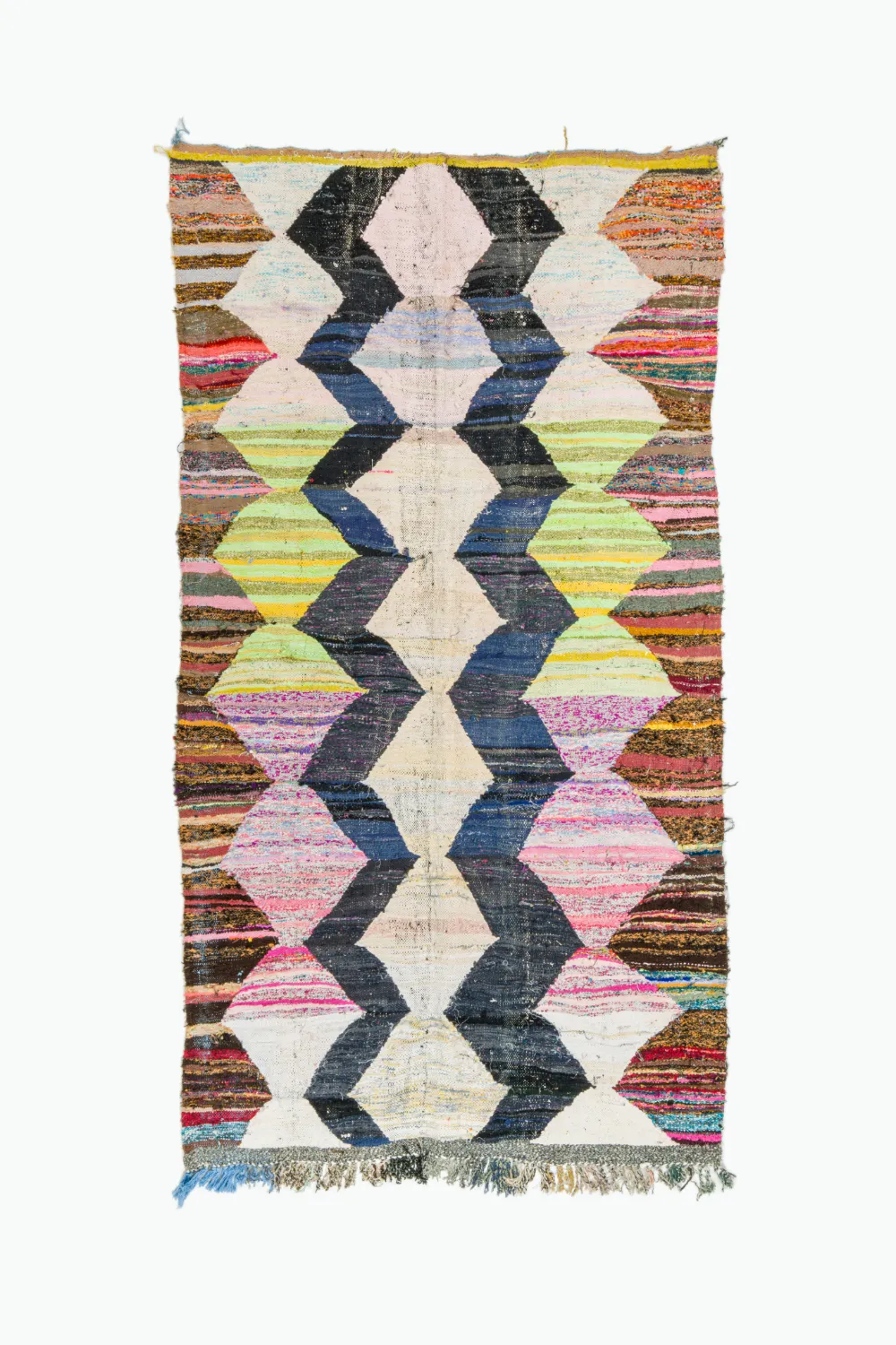 Marokkolainen Kilim matto Boucherouite 155 x 285 cm