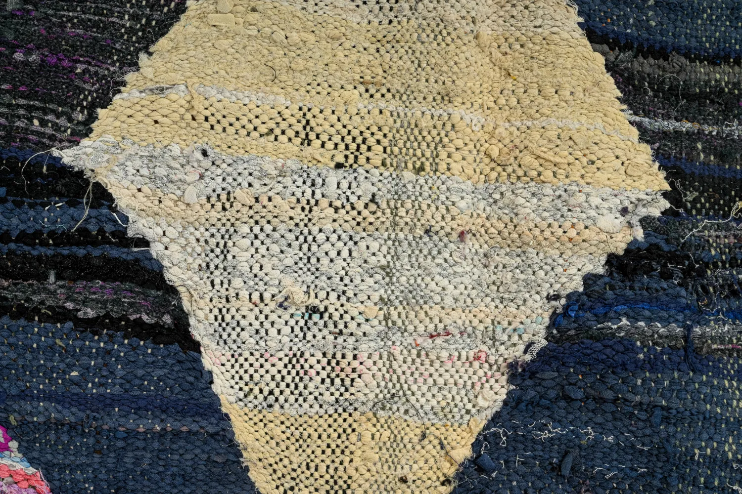 Marokkolainen Kilim matto Boucherouite 155 x 285 cm