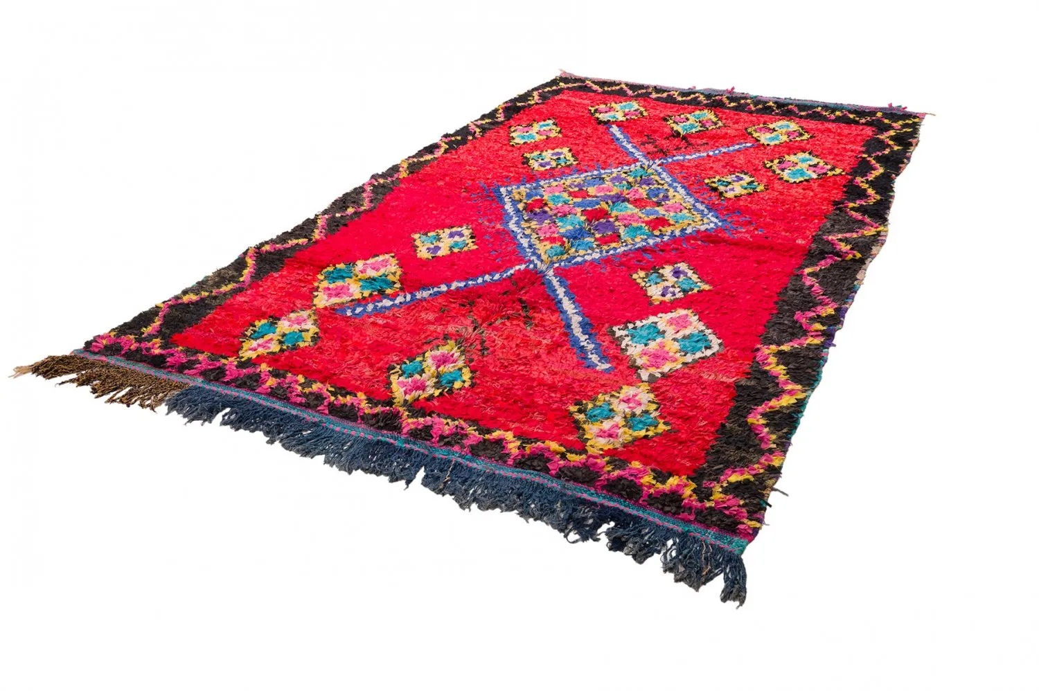 Marokkolainen Kilim matto Boucherouite 170 x 300 cm