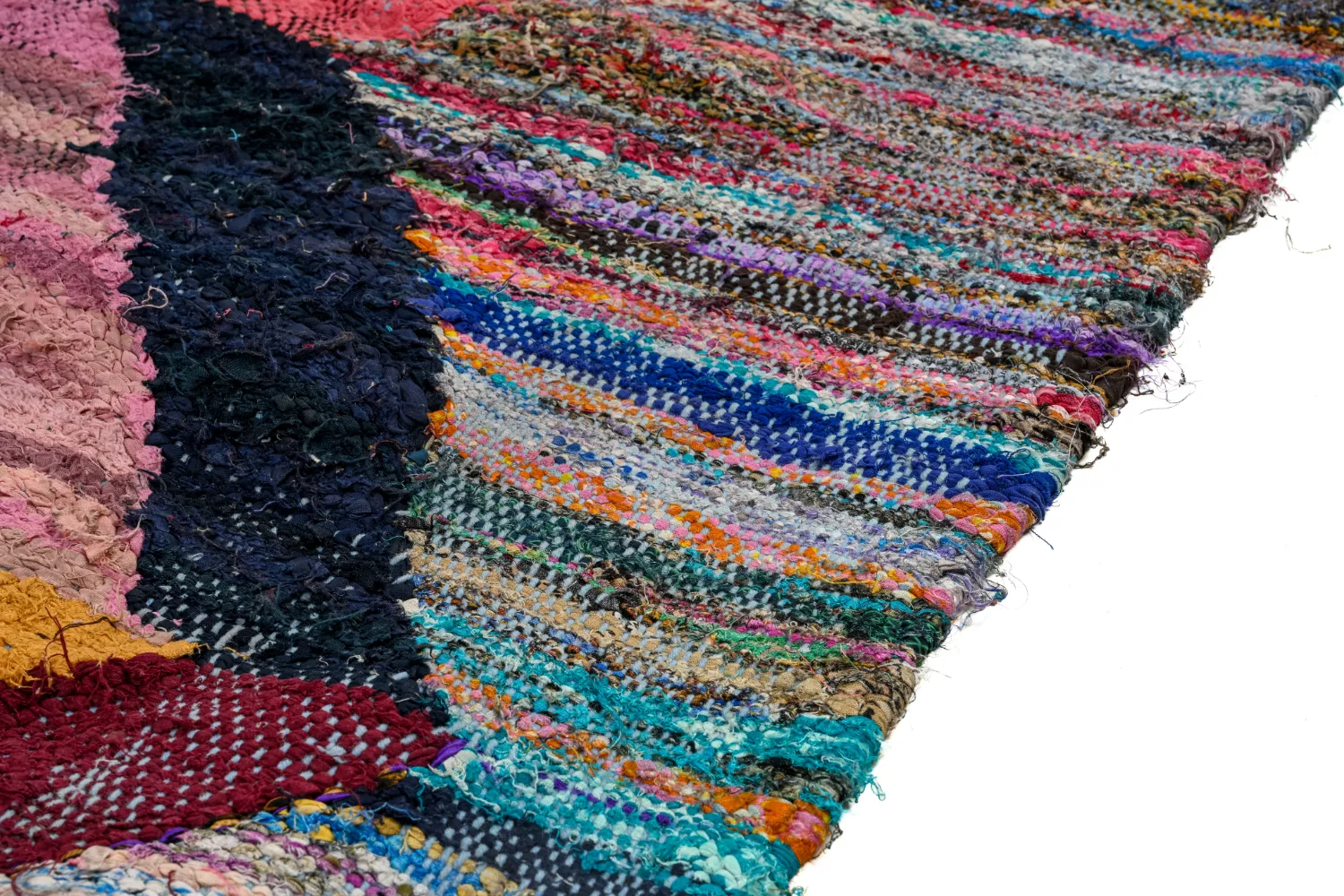 Marokkolainen Kilim matto Boucherouite 150 x 325 cm