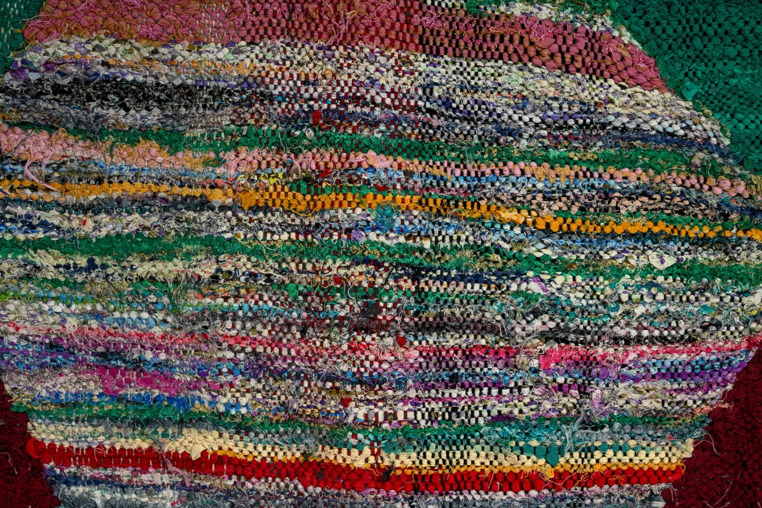 Marokkolainen Kilim matto Boucherouite 150 x 325 cm