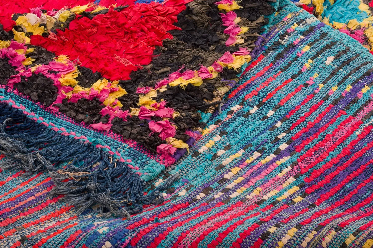 Marokkolainen Kilim matto Boucherouite 170 x 300 cm