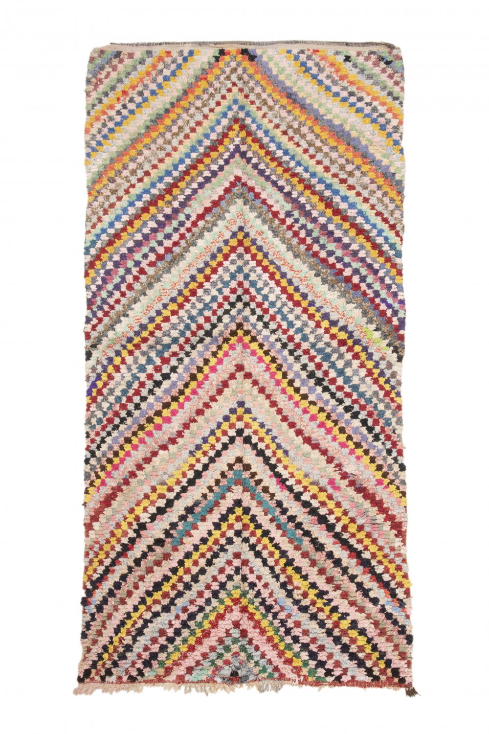 Marokkolainen Kilim matto Boucherouite 300 x 145 cm