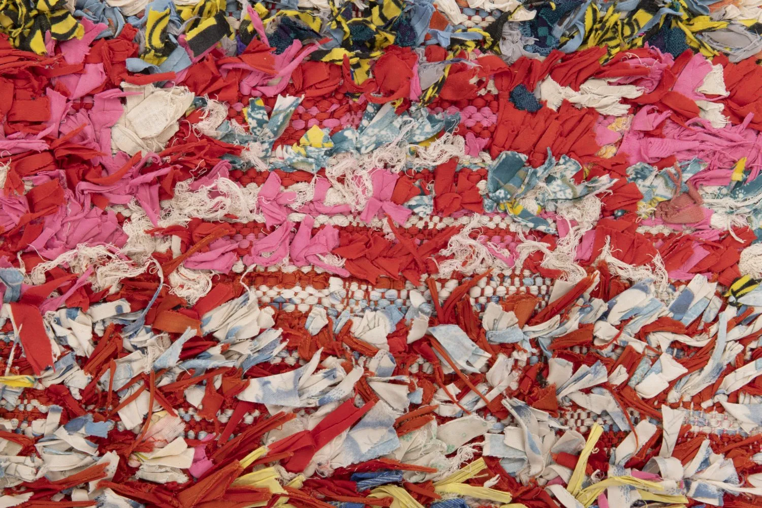 Marokkolainen Kilim matto Boucherouite 205 x 140 cm
