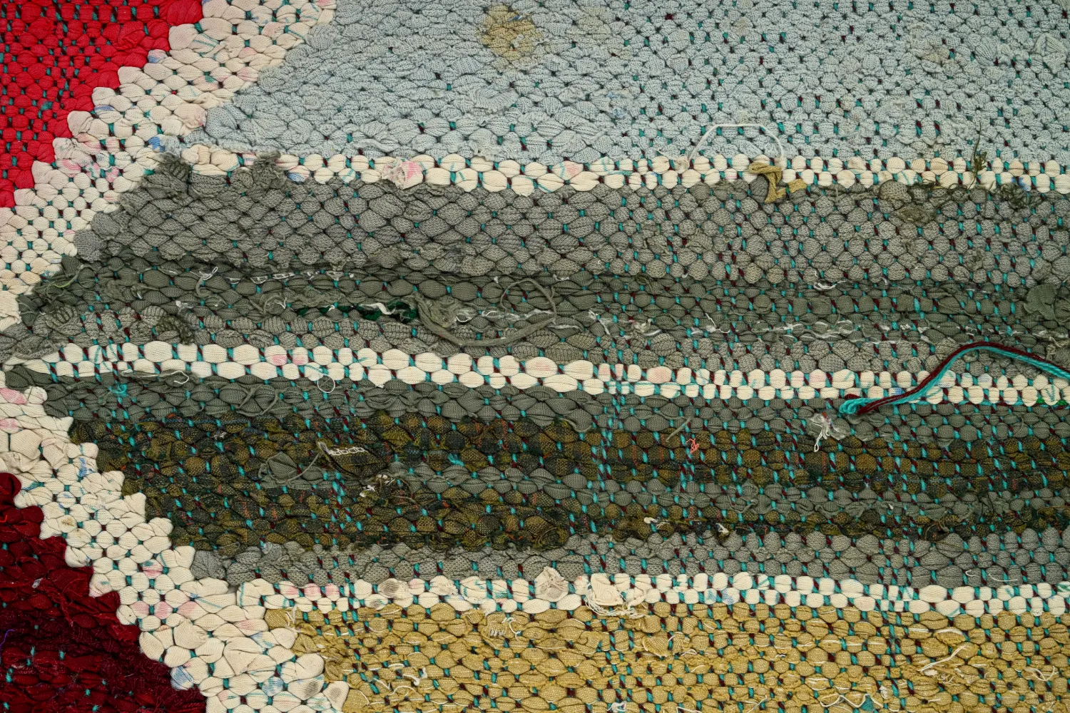 Marokkolainen Kilim matto Boucherouite 120 x 280 cm