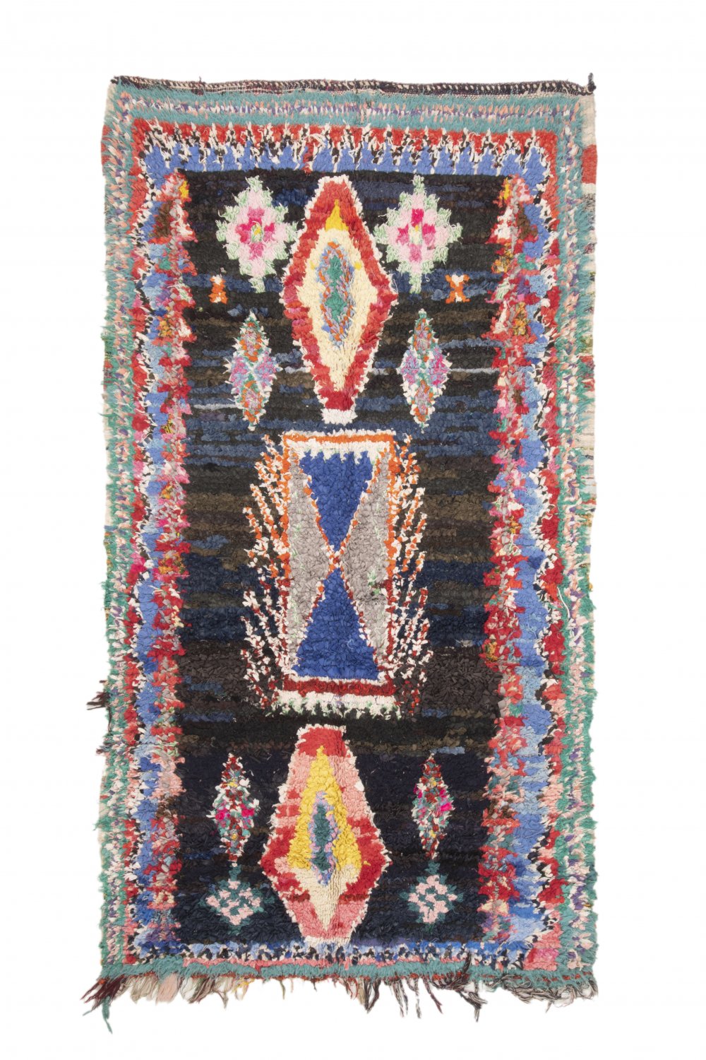 Marokkolainen Kilim matto Boucherouite 235 x 120 cm