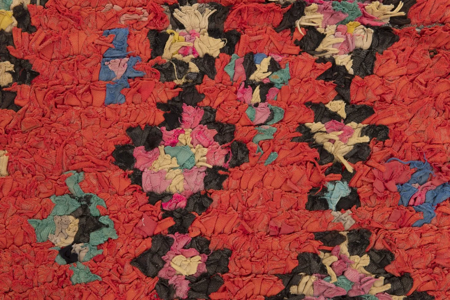 Marokkolainen Kilim matto Boucherouite 245 x 140 cm