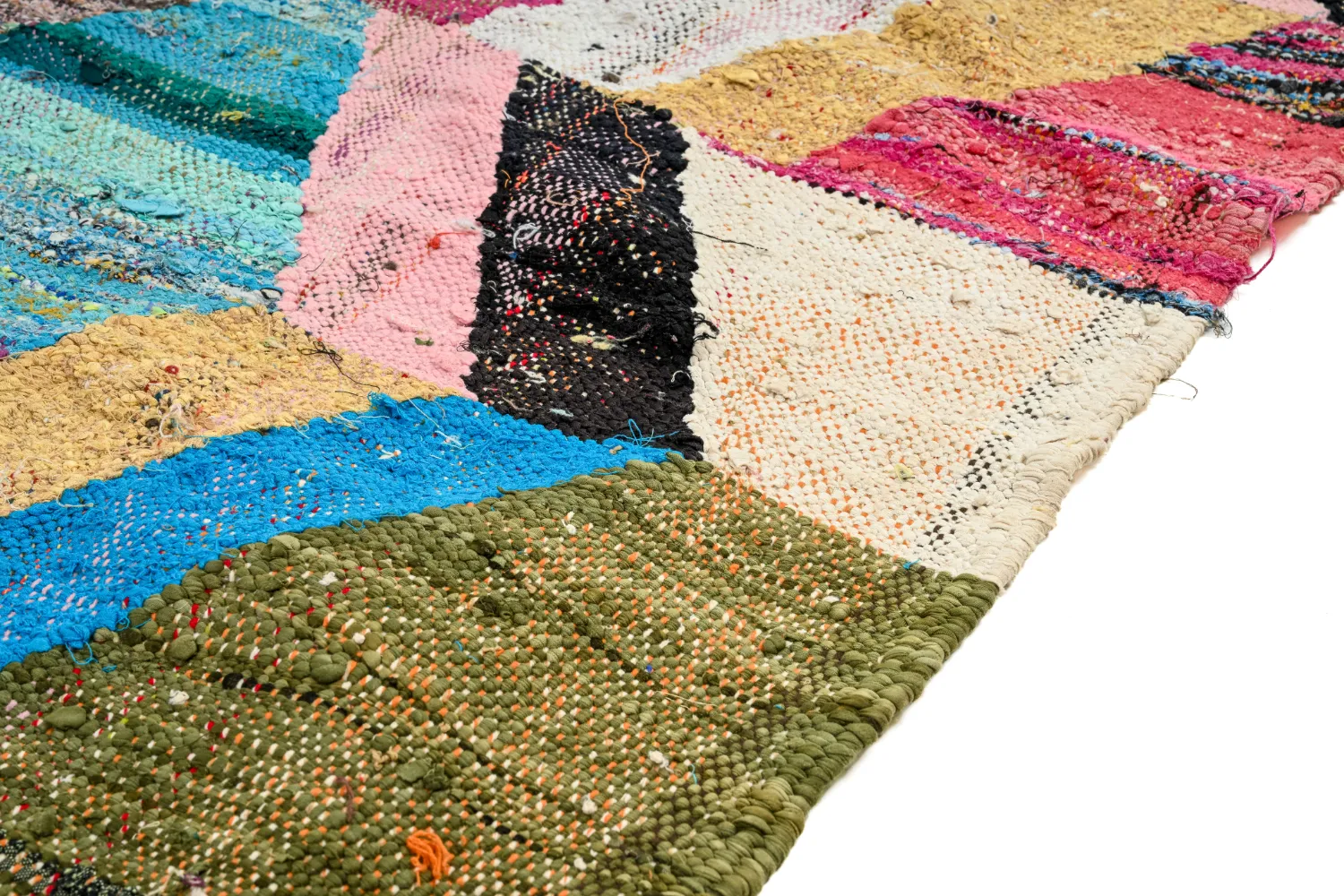 Marokkolainen Kilim matto Boucherouite 150 x 275 cm