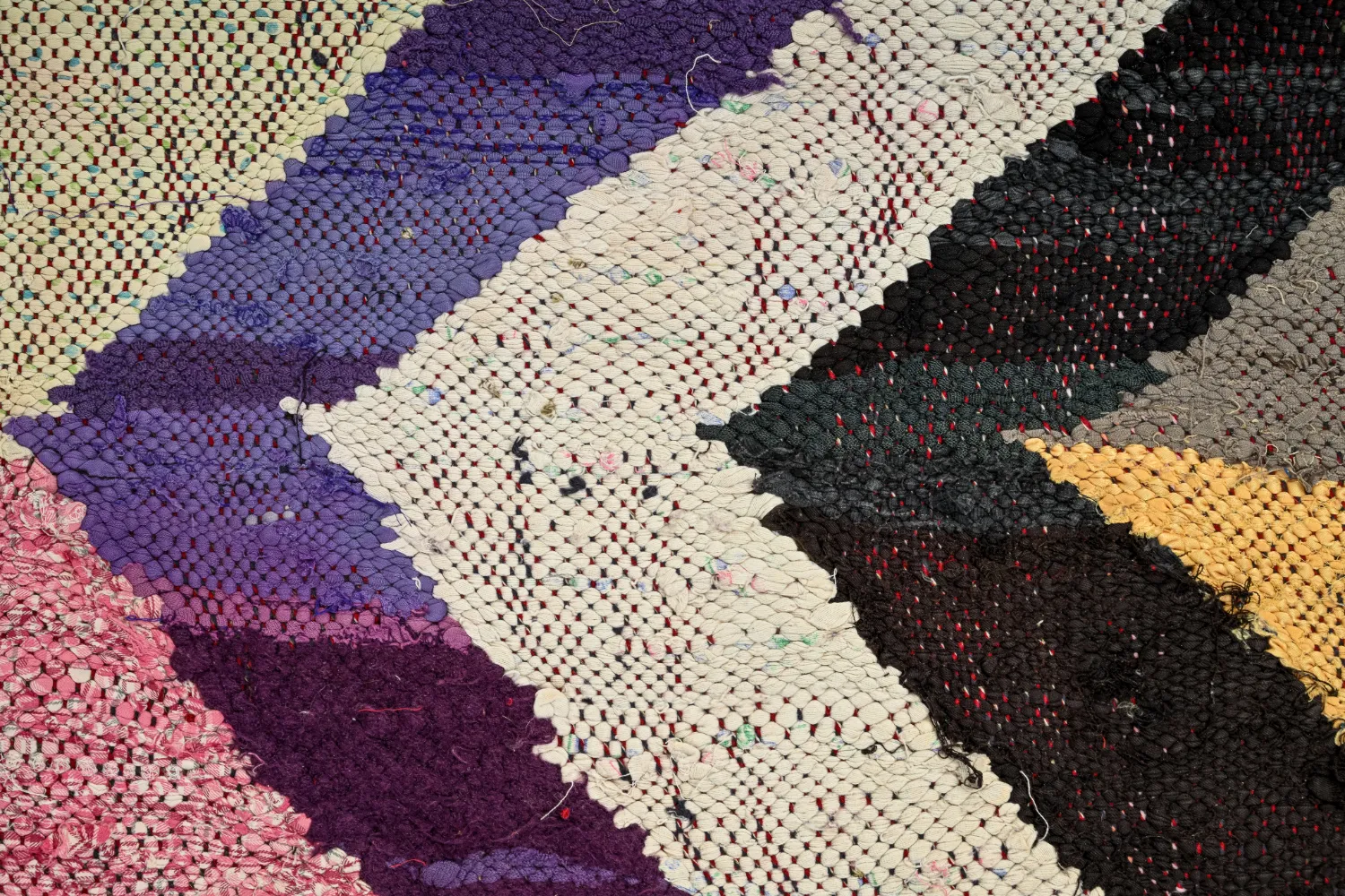 Marokkolainen Kilim matto Boucherouite 140 x 305 cm