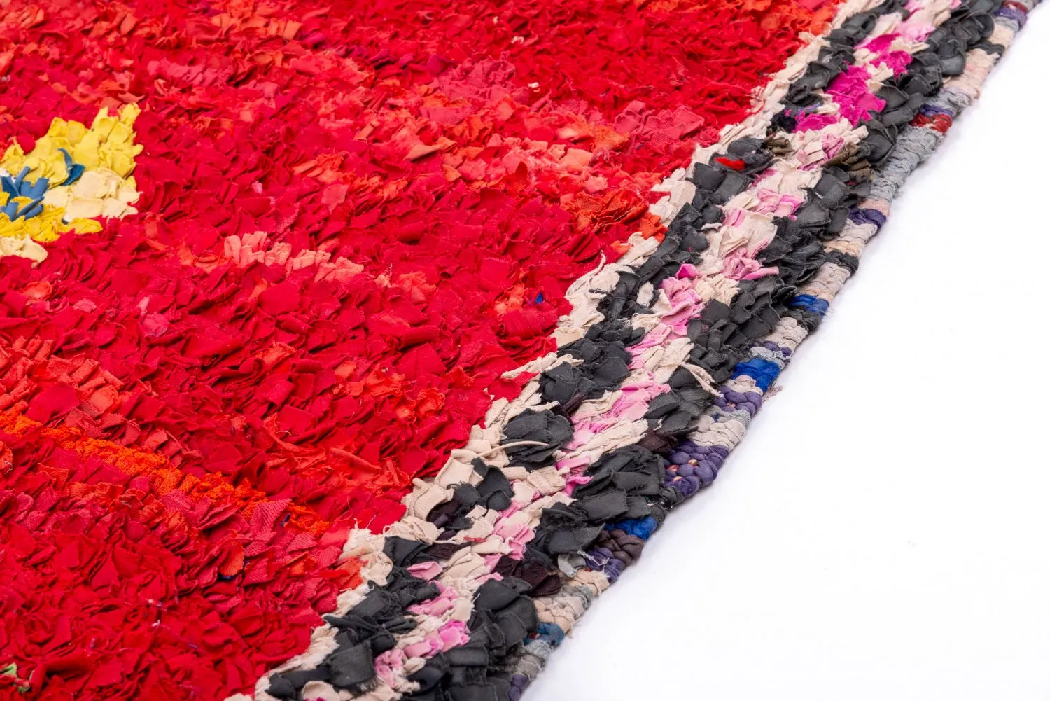 Marokkolainen Kilim matto Boucherouite 170 x 135 cm