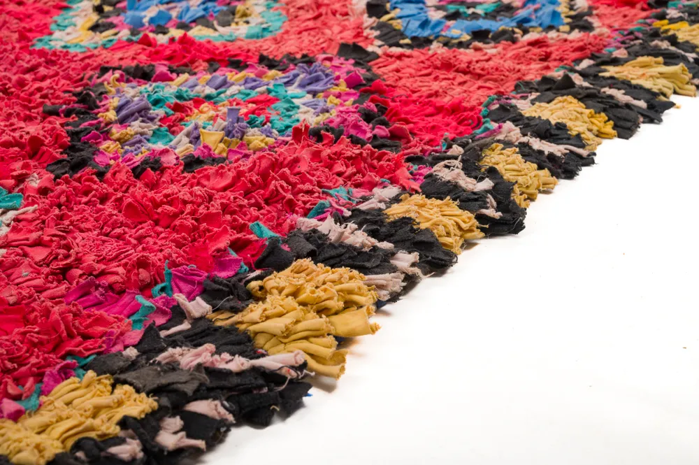 Marokkolainen Kilim matto Boucherouite 290 x 140 cm