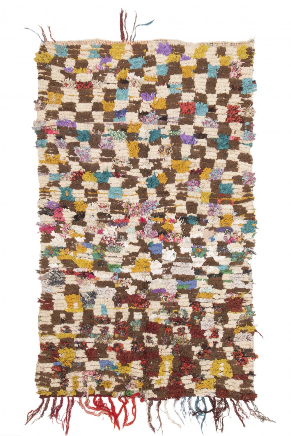 Marokkolainen Kilim matto Boucherouite 215 x 130 cm