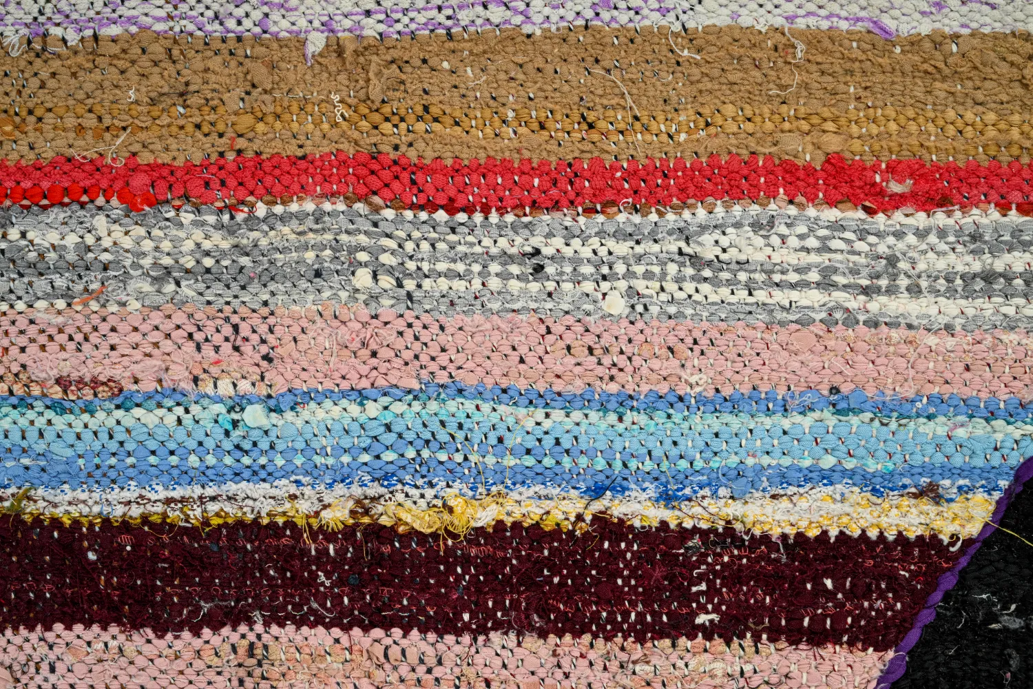Marokkolainen Kilim matto Boucherouite 125 x 230 cm