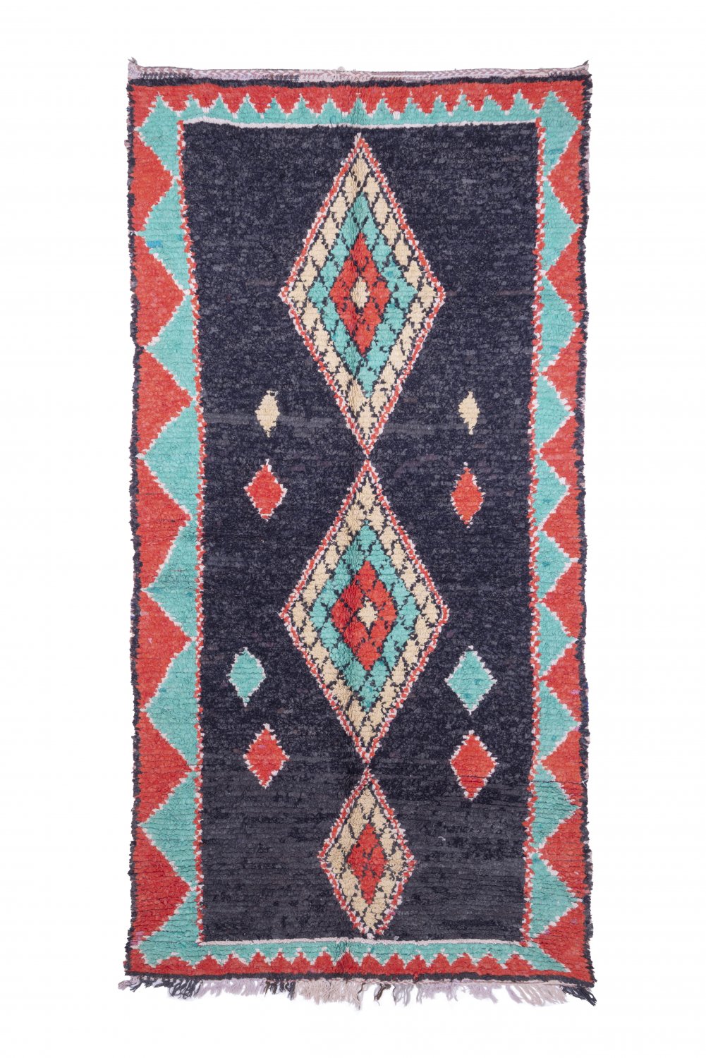 Marokkolainen Kilim matto Boucherouite 285 x 145 cm