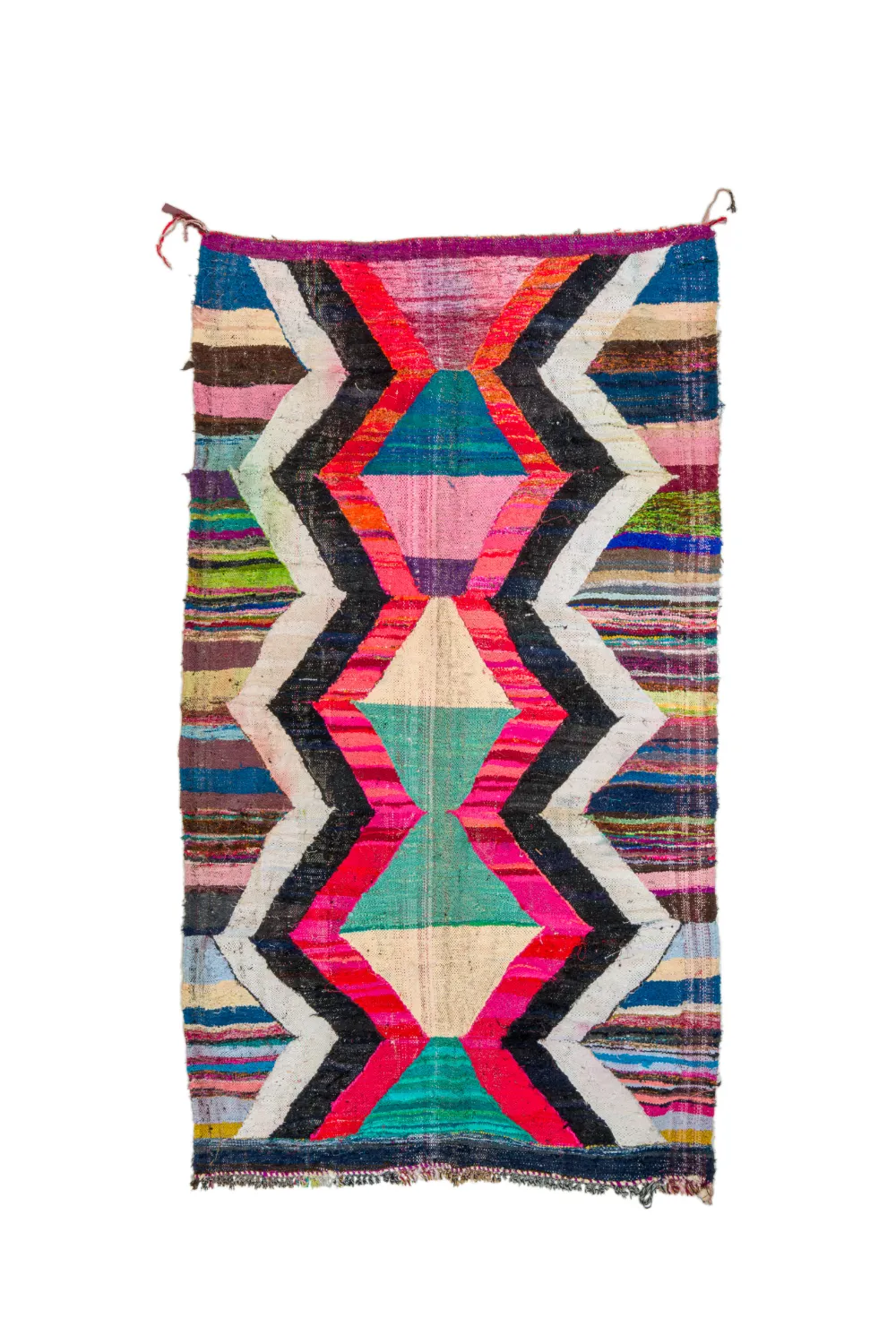 Marokkolainen Kilim matto Boucherouite 165 x 290 cm