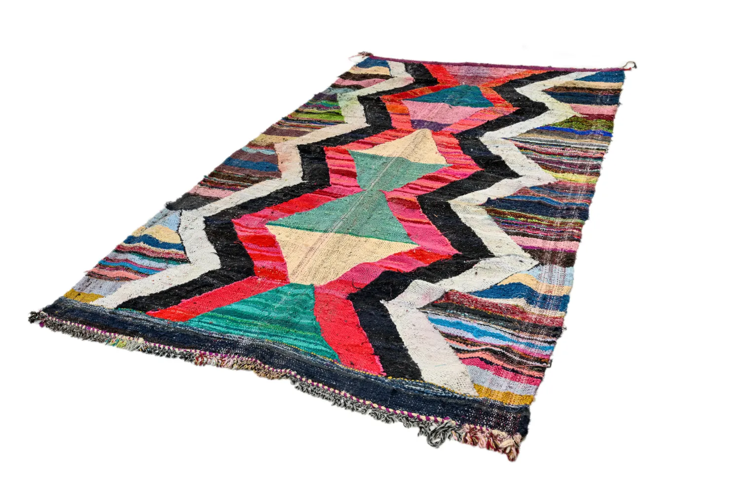 Marokkolainen Kilim matto Boucherouite 165 x 290 cm