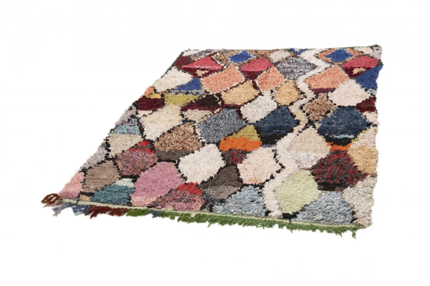 Marokkolainen Kilim matto Boucherouite 200 x 145 cm