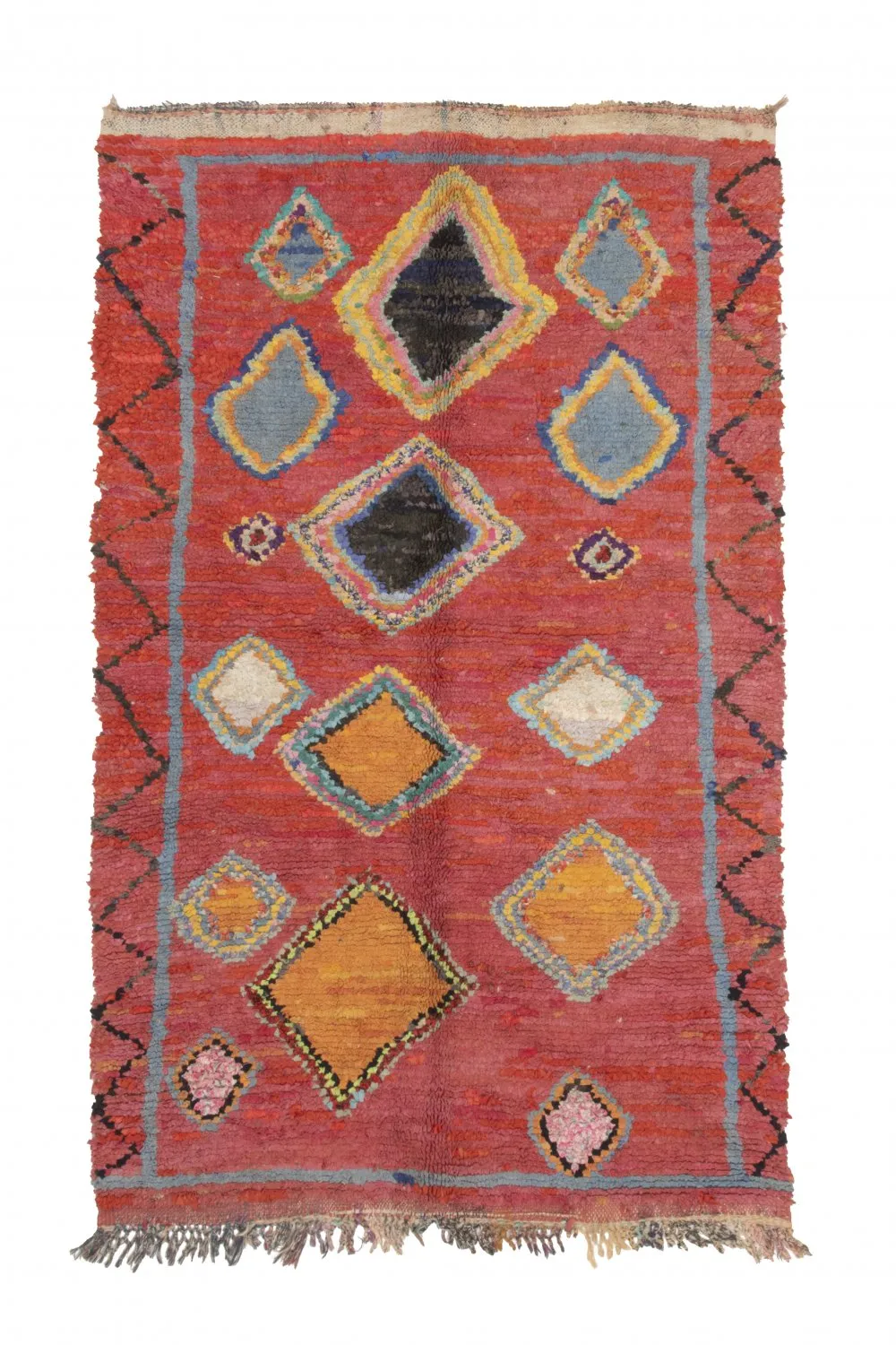 Marokkolainen Kilim matto Boucherouite 200 x 120 cm
