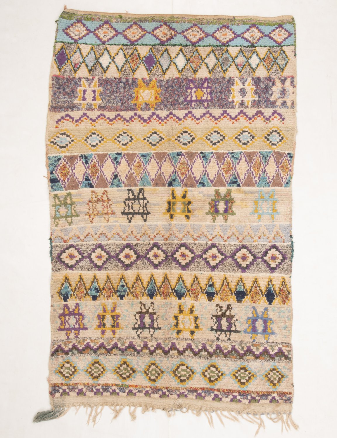 Marokkolainen Kilim matto Boucherouite 195 x 115 cm