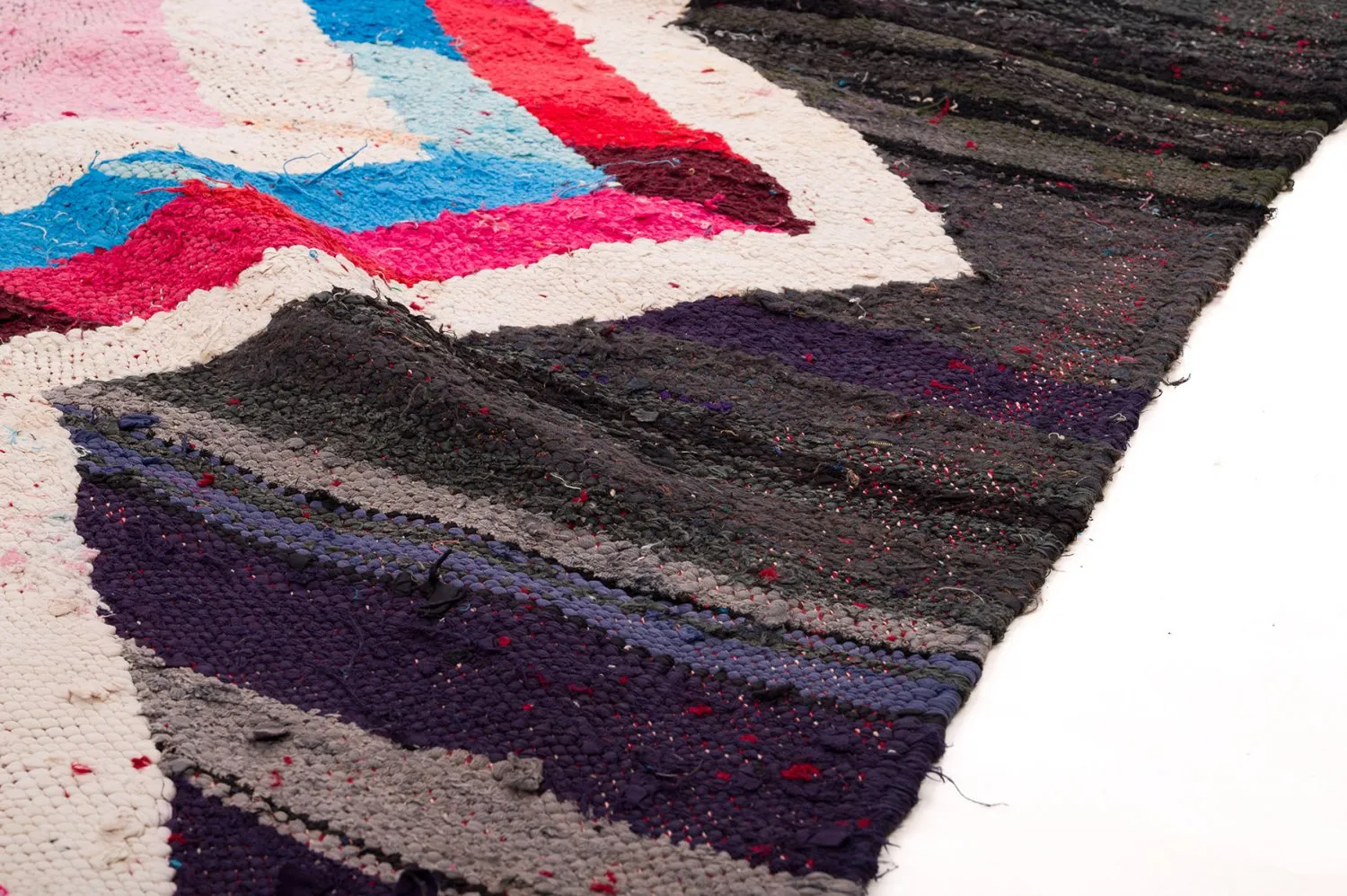 Marokkolainen Kilim matto Boucherouite 150 x 315 cm